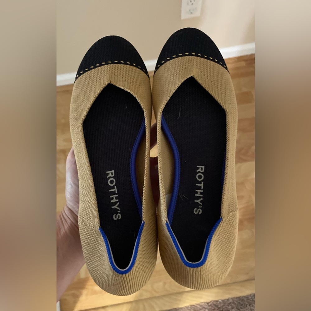 Rothy's The Square Camel Captoe Textile Ballet
Flats Women's Size US 7.5